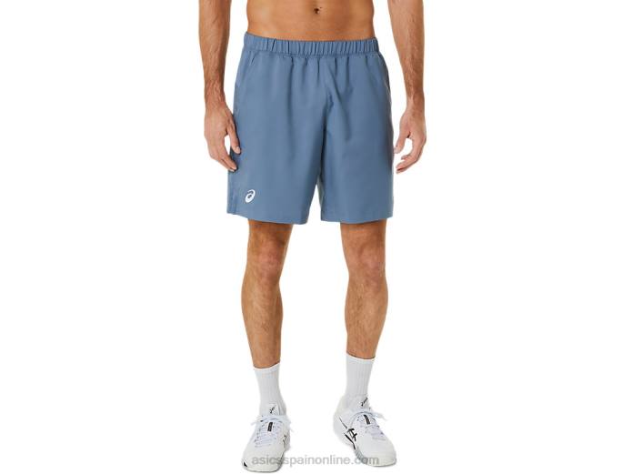 cancha de hombres 9in short Asics 4L68199 azul acero