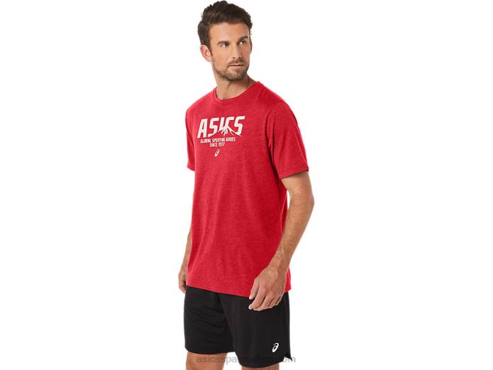 1977 mtn camiseta Asics 4L6821 brezo rojo clásico