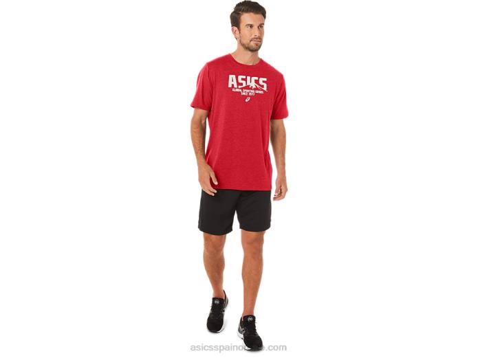 1977 mtn camiseta Asics 4L6821 brezo rojo clásico