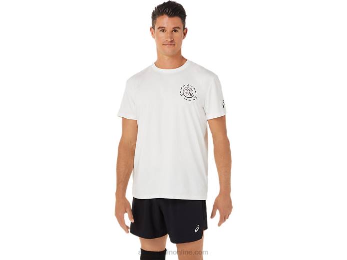 camiseta de hombre ocean waste Asics 4L681487 blanco natural