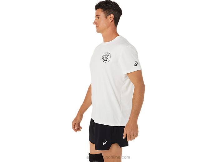 camiseta de hombre ocean waste Asics 4L681487 blanco natural