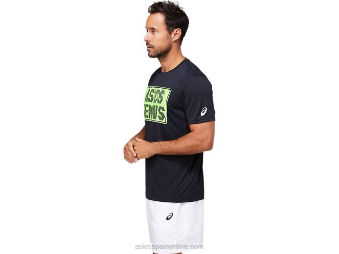 camiseta gráfica para hombre Asics 4L681791 rendimiento negro