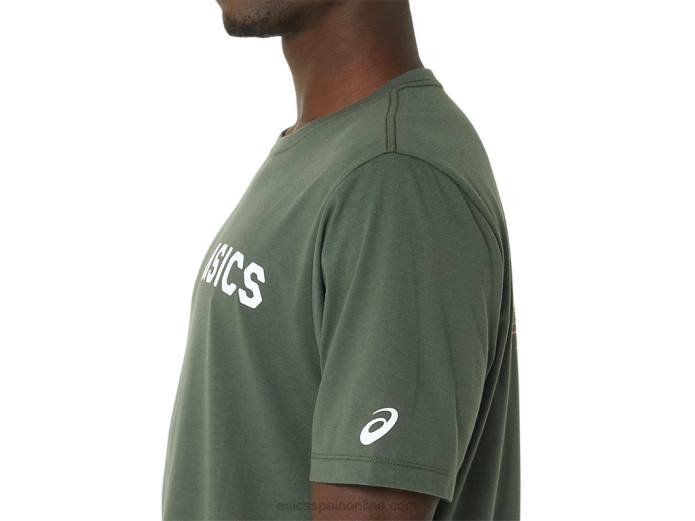 camiseta rayas amanecer Asics 4L68787 lienzo de oliva