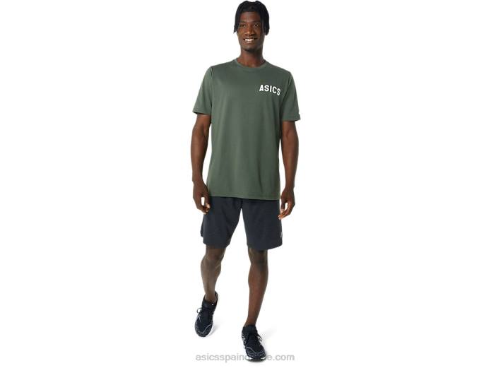 camiseta rayas amanecer Asics 4L68787 lienzo de oliva