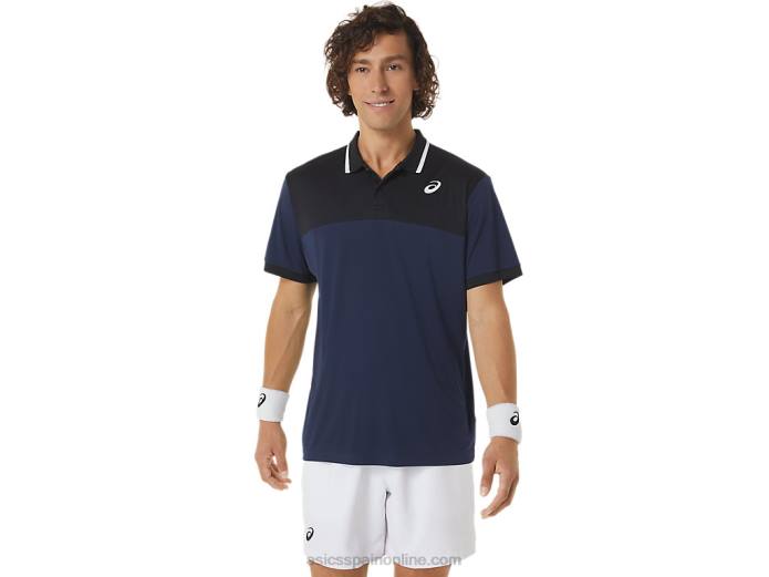 polo de cancha para hombre Asics 4L68471 medianoche/negro rendimiento