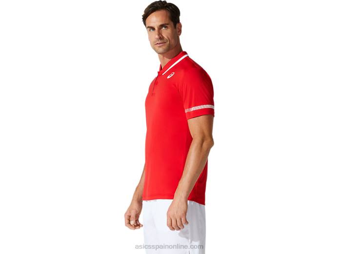 polo de hombre Asics 4L681775 rojo clásico