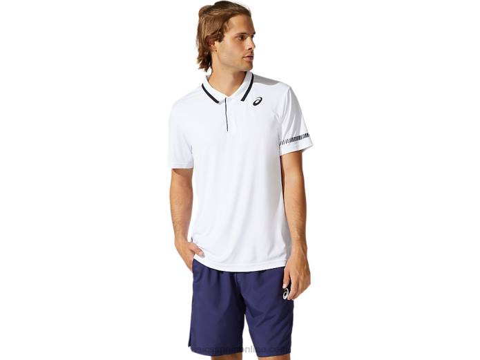 polo de hombre Asics 4L681965 blanco brillante