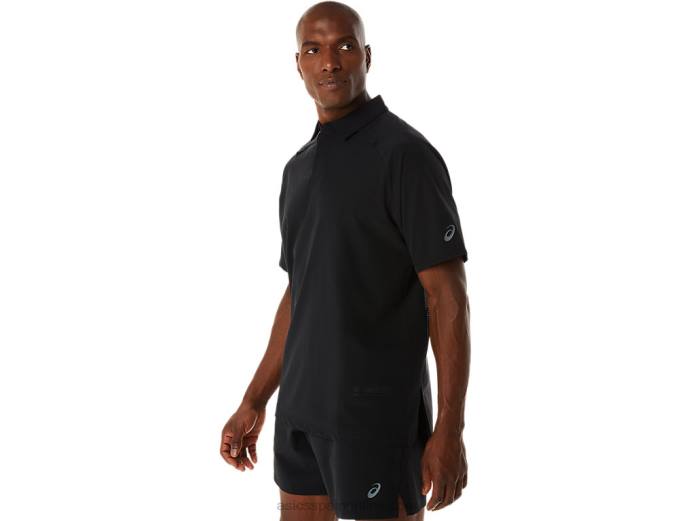 polo de hombre actibreeze jacquard Asics 4L68270 rendimiento negro