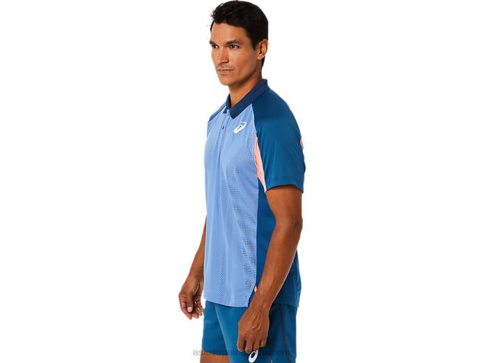 polo de partido de hombre Asics 4L681512 índigo claro