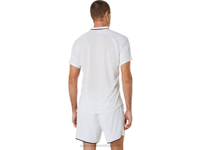 polo de partido de hombre Asics 4L68324 blanco brillante