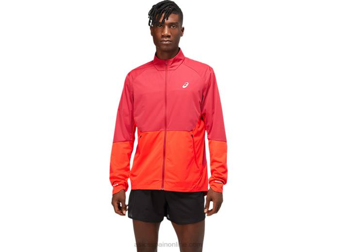 chaqueta ventilada hombre Asics 4L681783 burdeos/rojo eléctrico