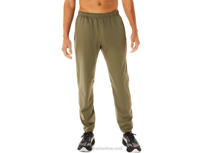 pantalones de hombre de punto cepillado Asics 4L68746 manto verde