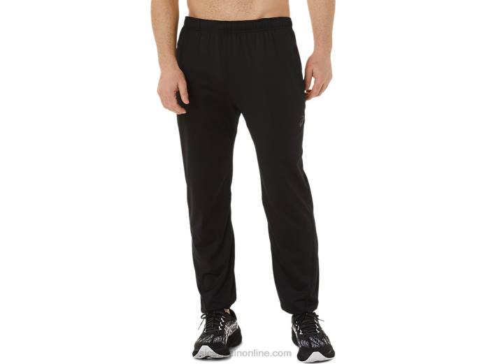 pantalones de hombre de punto cepillado Asics 4L68750 rendimiento negro