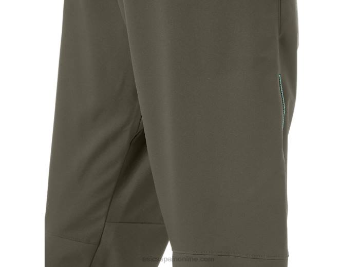 pantalones tejidos de hombre Asics 4L681438 manto verde