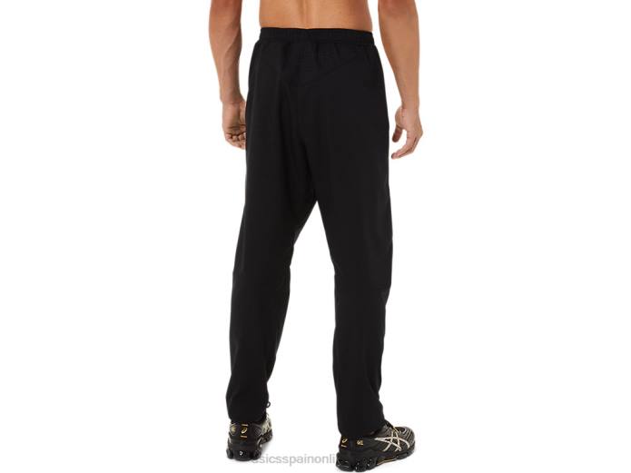 pantalones tejidos de hombre Asics 4L681445 rendimiento negro