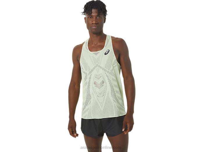 camiseta de hombre jacquard actibreeze Asics 4L68280 susurro verde