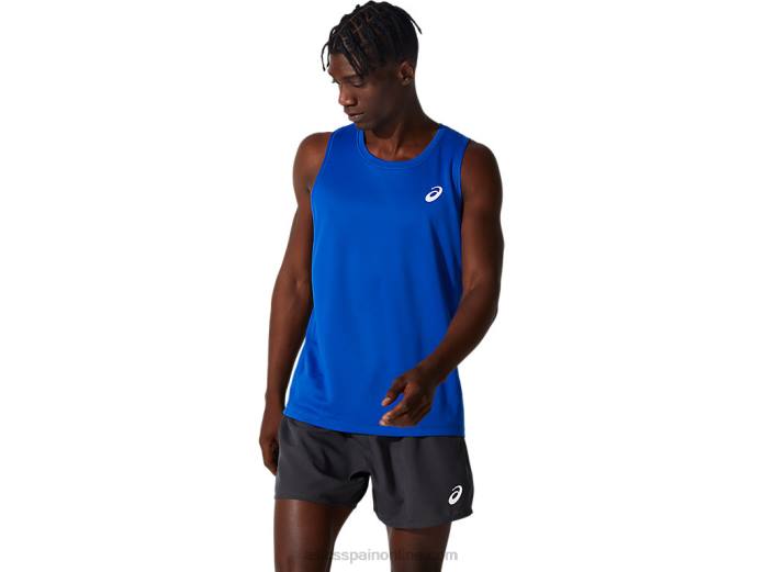 camiseta plateada hombre Asics 4L682001 azul