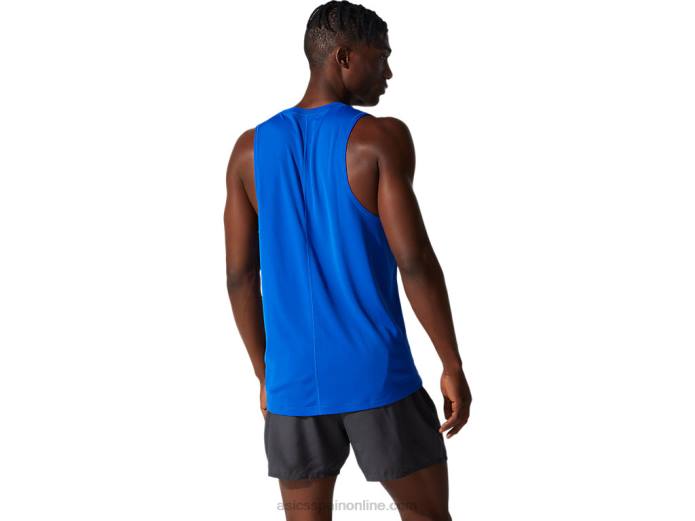 camiseta plateada hombre Asics 4L682001 azul