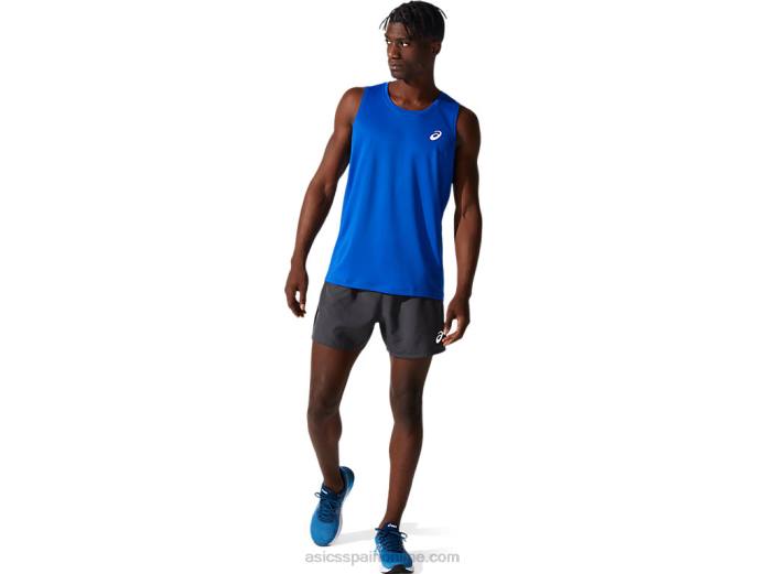 camiseta plateada hombre Asics 4L682001 azul