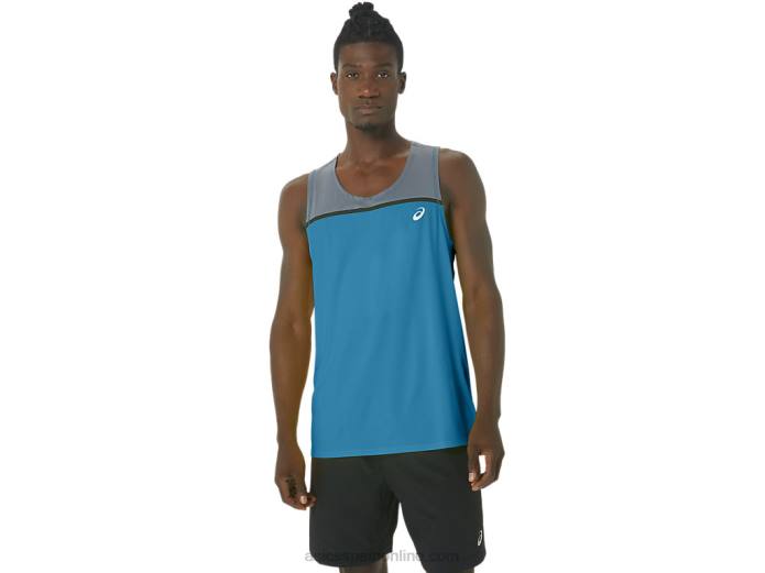 camiseta pr lyte hombre Asics 4L68196 isla azul