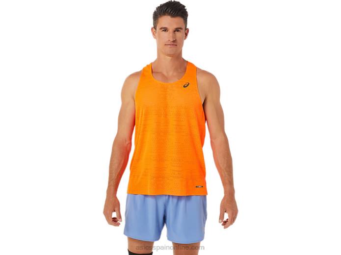 camiseta ventilada actibreeze para hombre Asics 4L681326 naranja impactante