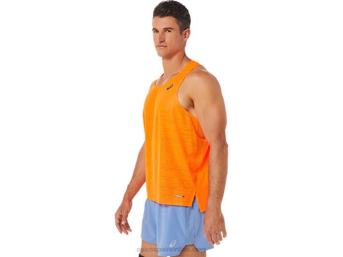 camiseta ventilada actibreeze para hombre Asics 4L681326 naranja impactante