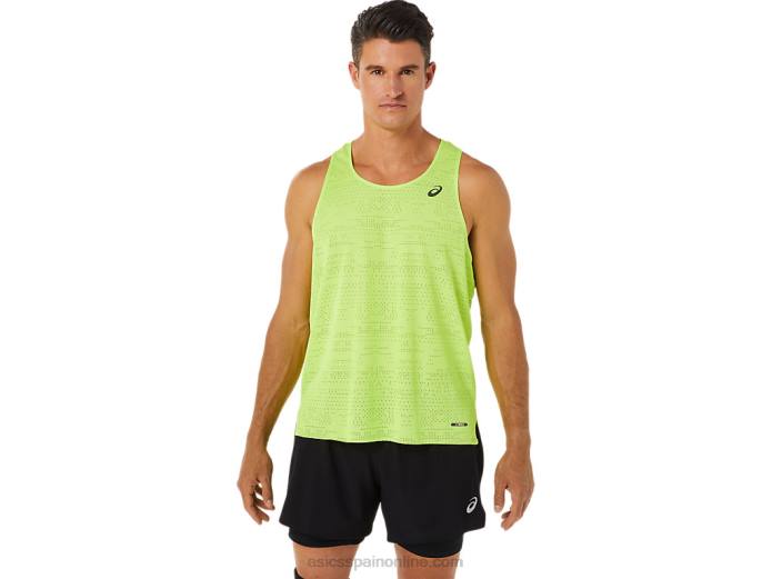 camiseta ventilada actibreeze para hombre Asics 4L681391 peligro verde