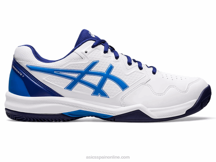 gel-dedicate 7 arcilla Asics 4L681147 blanco/azul eléctrico