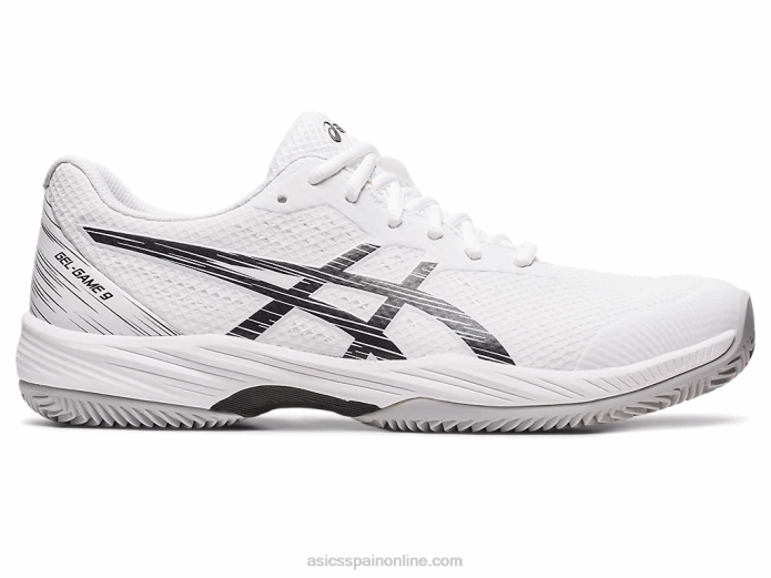 gel-juego 9 arcilla/oc Asics 4L68432 blanco negro