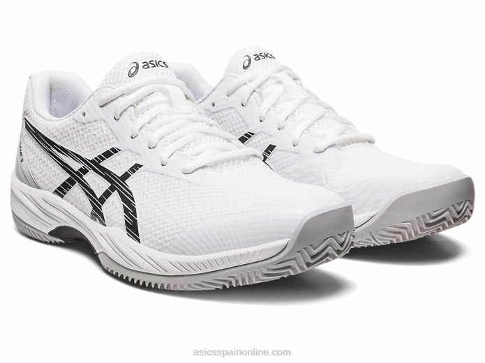 gel-juego 9 arcilla/oc Asics 4L68432 blanco negro