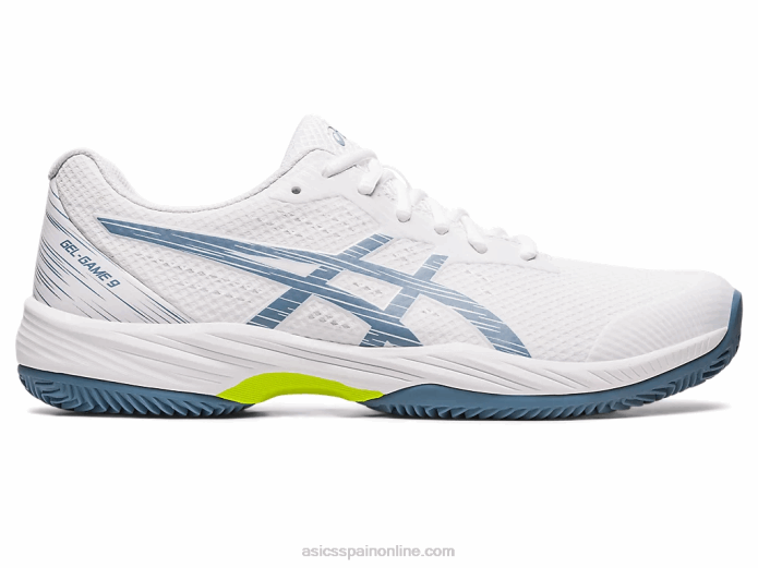 gel-juego 9 arcilla/oc Asics 4L68439 blanco/azul acero