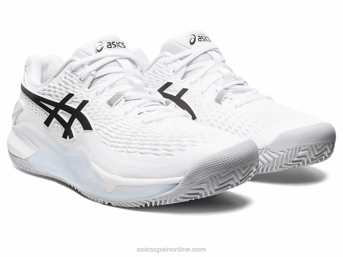 gel-resolución 9 arcilla Asics 4L68401 blanco negro