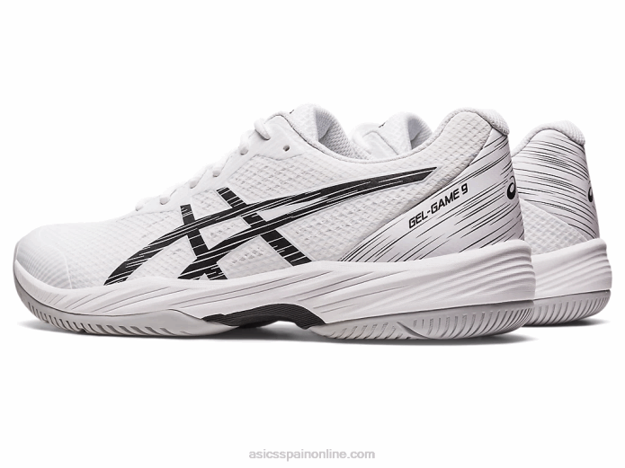 juego de gel 9 Asics 4L68440 blanco negro