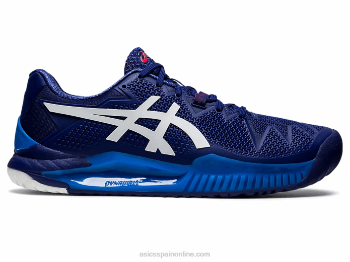 resolución de gel 8 Asics 4L681165 buceo azul/blanco