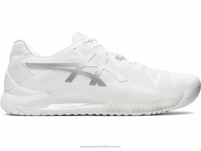 resolución de gel 8 Asics 4L682007 blanco/plata pura