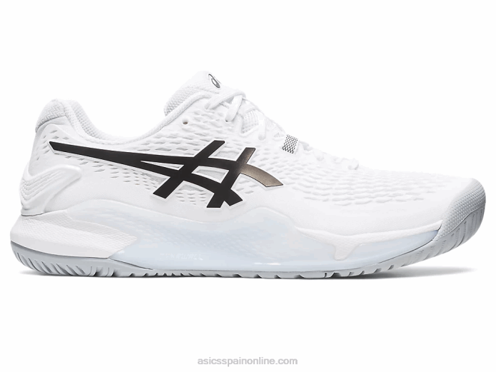 resolución de gel 9 Asics 4L68354 blanco negro