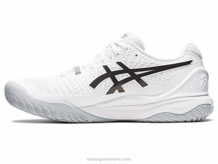 resolución de gel 9 Asics 4L68354 blanco negro