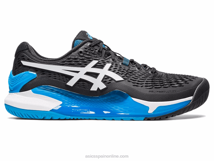 resolución de gel 9 Asics 4L68355 blanco negro