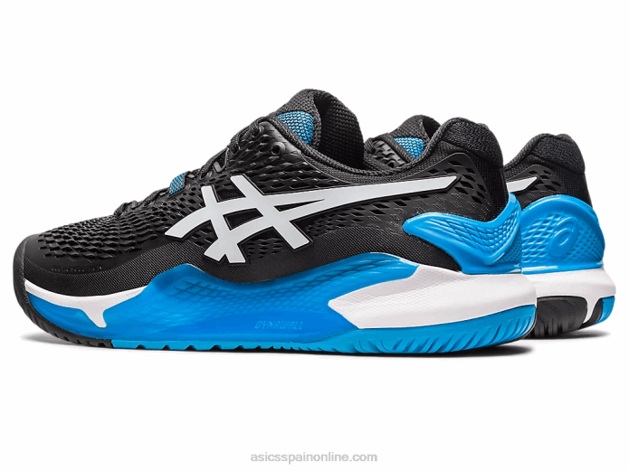 resolución de gel 9 Asics 4L68355 blanco negro