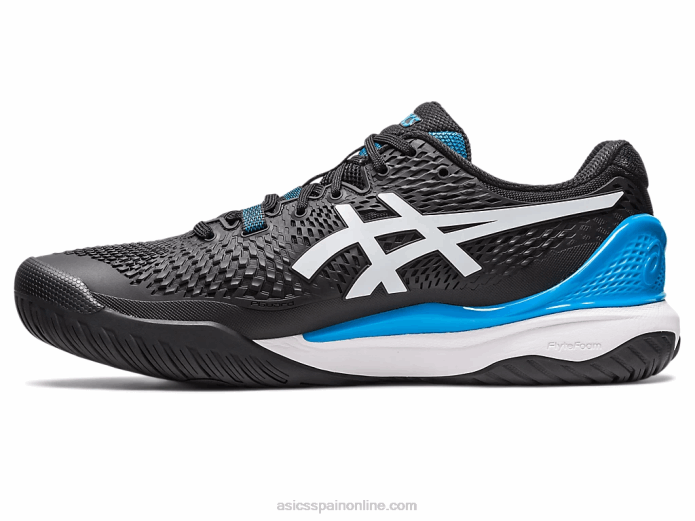 resolución de gel 9 Asics 4L68355 blanco negro