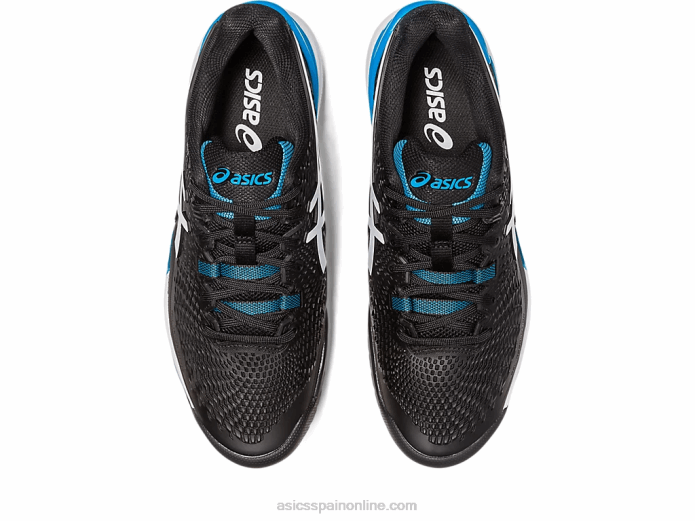 resolución de gel 9 Asics 4L68355 blanco negro