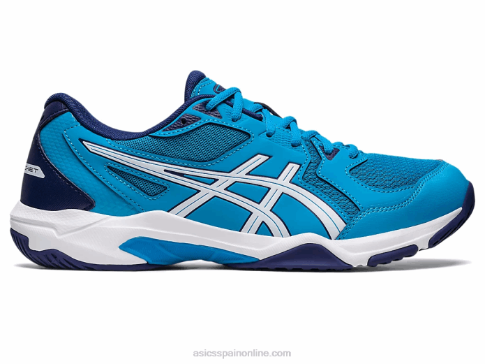 gel-cohete 10 de ancho Asics 4L68415 isla azul/blanco