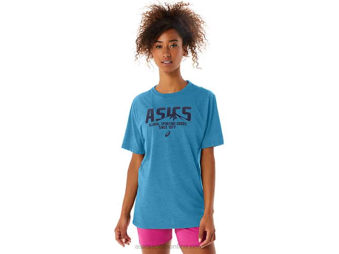 1977 mtn camiseta Asics 4L6842 isla azul brezo