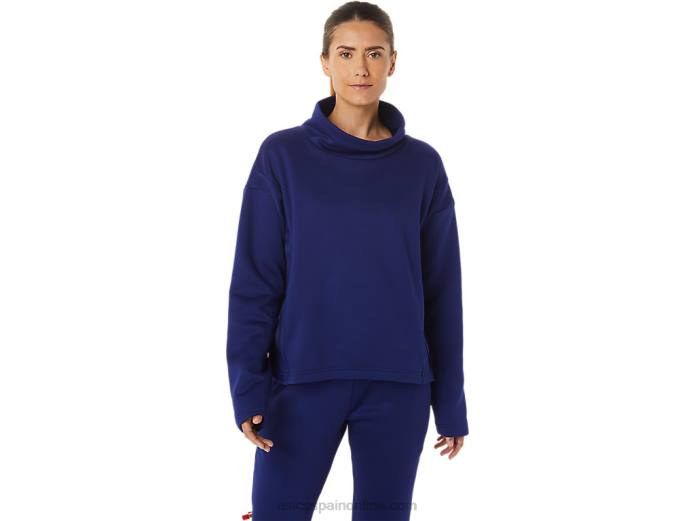 jersey de punto cepillado para mujer Asics 4L682899 buceo azul