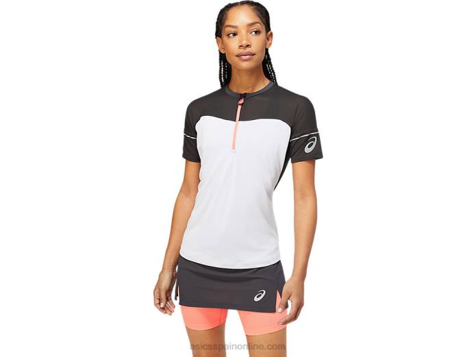 top fujitrail mujer Asics 4L683854 gris grafito/blanco brillante