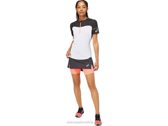 top fujitrail mujer Asics 4L683854 gris grafito/blanco brillante