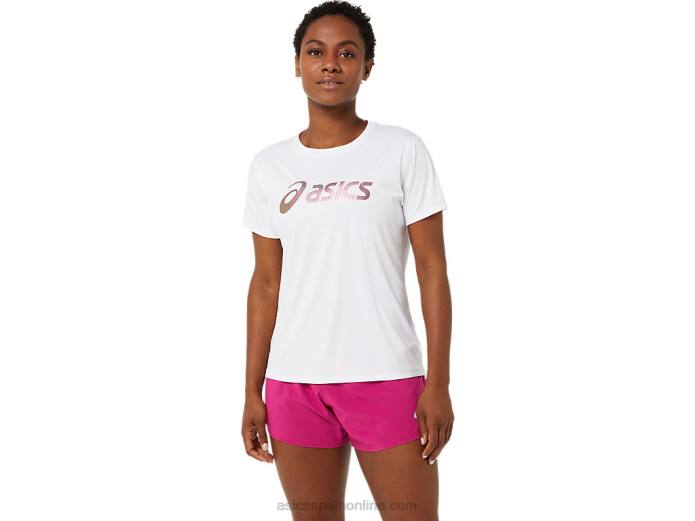 top sakura mujer Asics 4L683325 blanco brillante