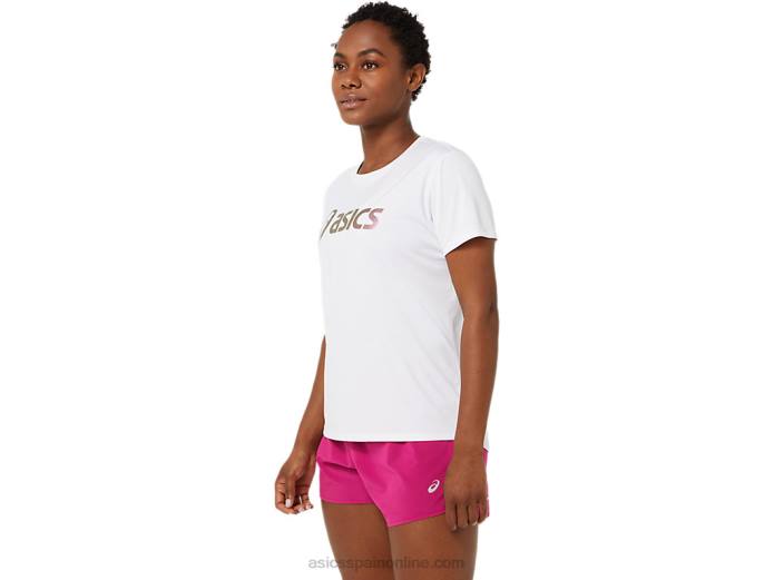 top sakura mujer Asics 4L683325 blanco brillante