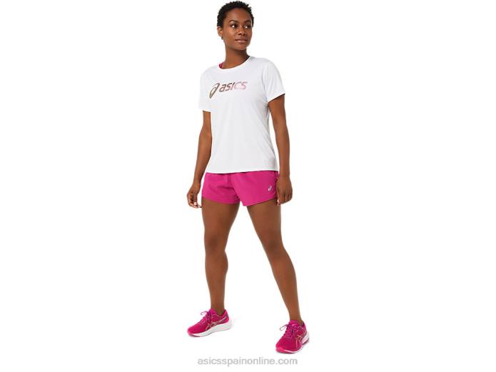 top sakura mujer Asics 4L683325 blanco brillante