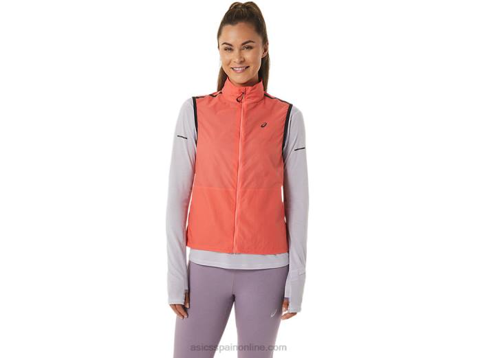 chaleco plegable metarun para mujer Asics 4L682502 papaya